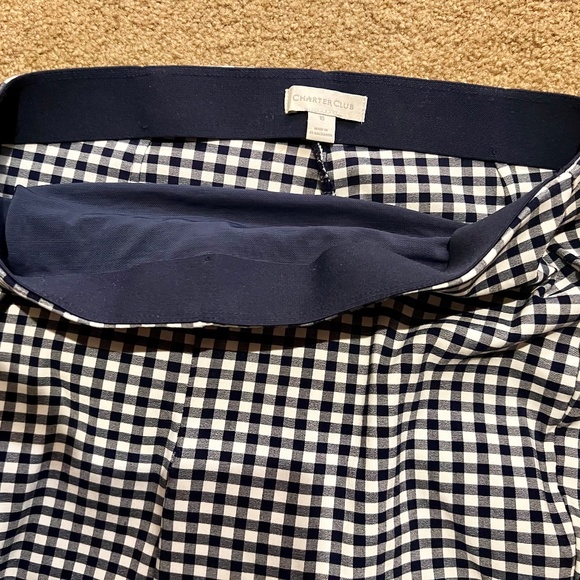 CHARTER CLUB NAVV & WHITE CHECK CAPRI - Picture 3 of 3